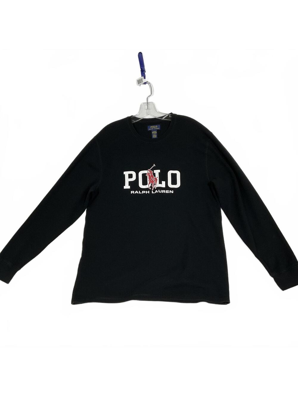 Polo Ralph Lauren Men's Long Sleeve big Pony Shirt XL Black b34